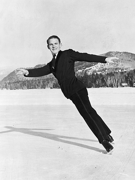 dick button skating on a lake